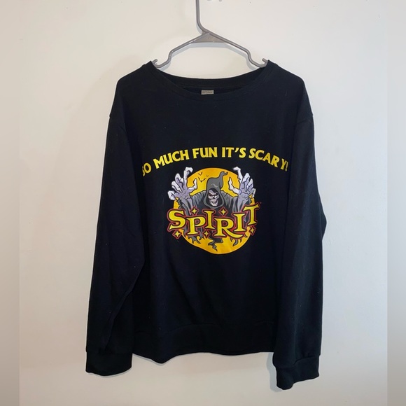 Spirit Halloween “So Much Fun It’s Scary” Seasonal Sweatshirt (BLACK) - Picture 1 of 2